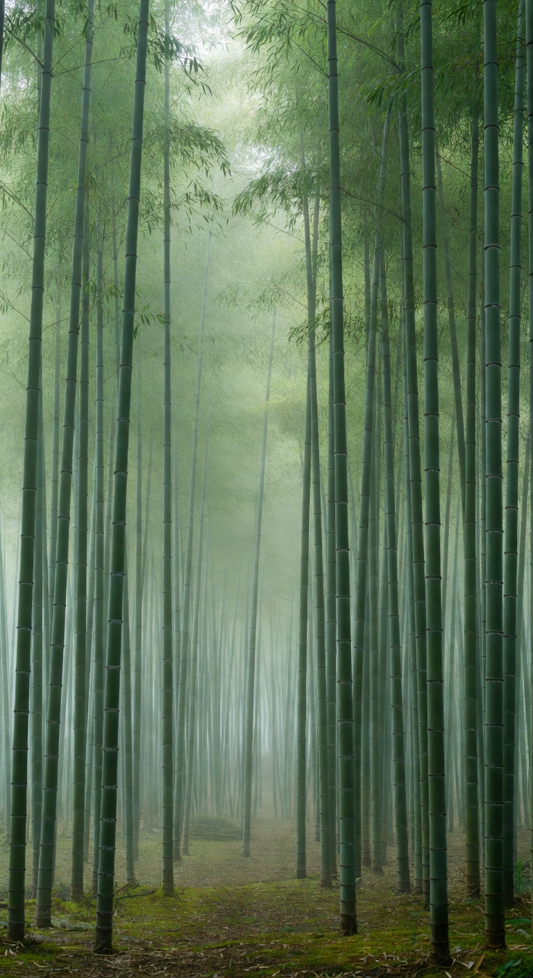 静かな竹林